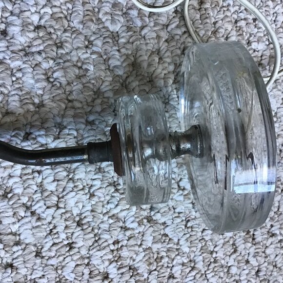 Vintage Clear Glass Wall Light Fixture - Antique Light - Restoration Light - Picture 2 of 7